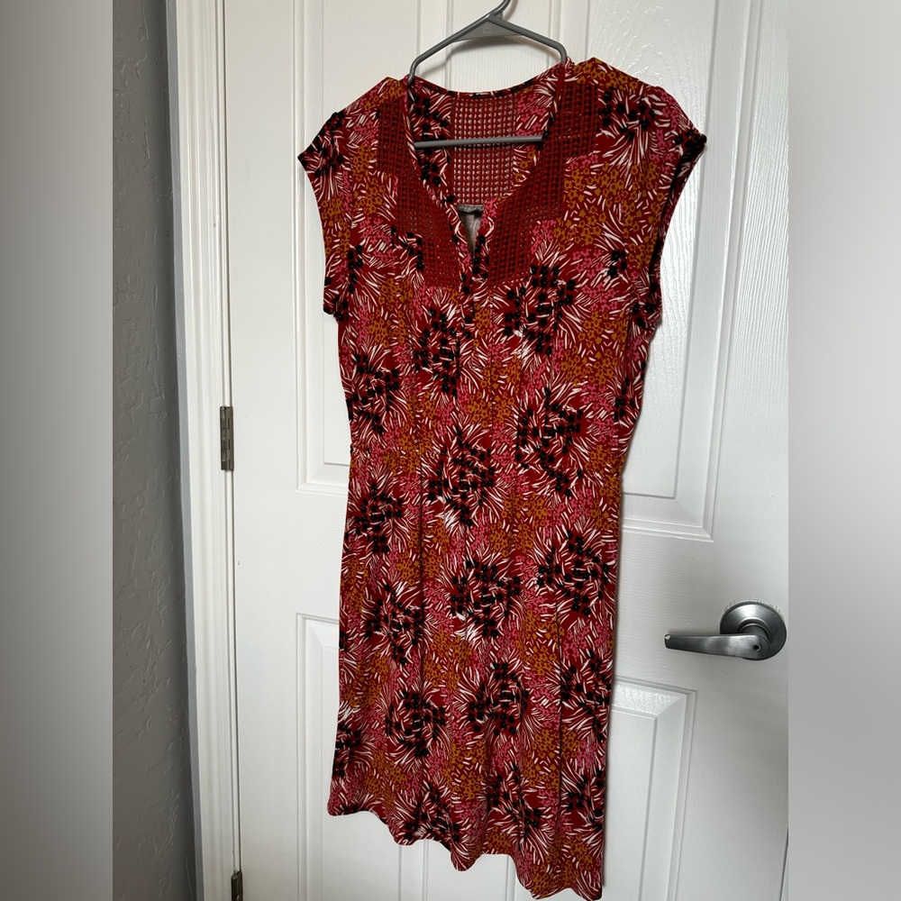 Daniel Rainn dress orange print size M